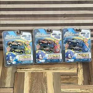 Set of 3 COLLECTION Sonic the Hedgehog Blasters Toy Set UNLOCK THE SPEED!